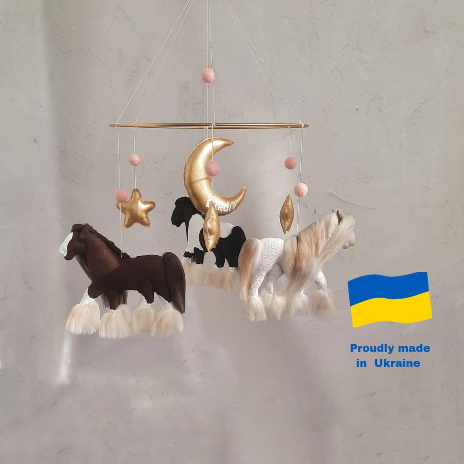 Horse Baby Mobile Horse Nursery Decor Horse Lover Gifts Etsy