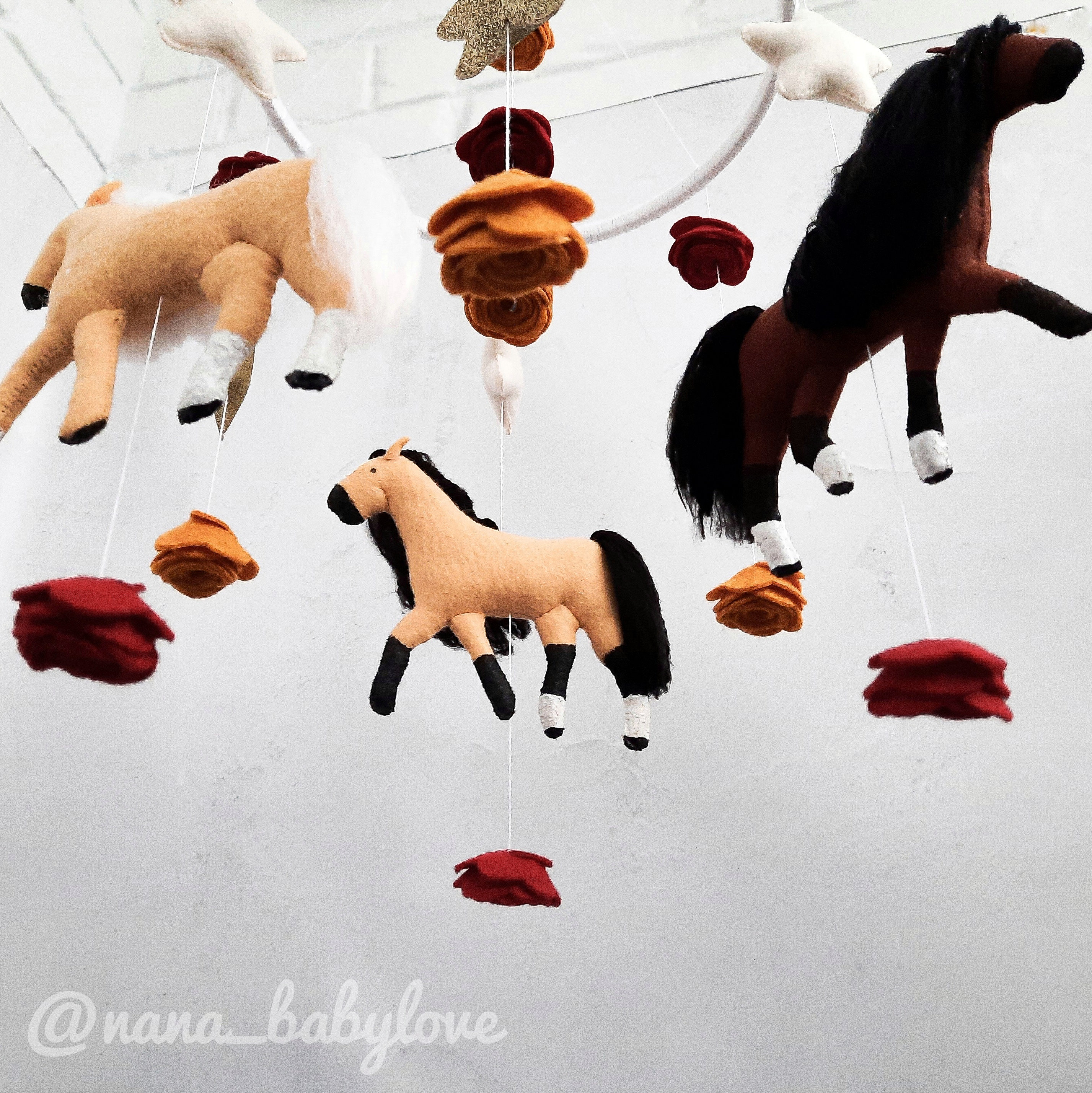 Horses Baby mobile Crib mobile horses Nursery decor Gift Etsy