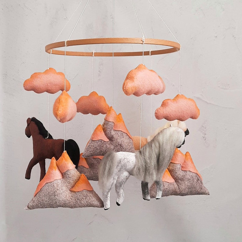 Horses Baby Mobile Crib Mobile Horses Nursery Decor Gift for Etsy