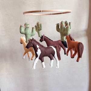 Custom order for Rhonda Mixon Horses  Baby mobile  Crib mobile horses  Nursery decor  Gift for baby  Crib mobile girl