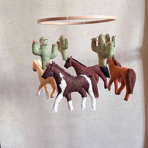 Custom order for Rhonda Mixon Horses  Baby mobile  Crib mobile horses  Nursery decor  Gift for baby  Crib mobile girl