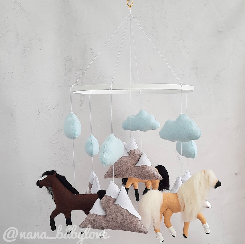 Horses Baby Mobile Crib Mobile Horses Nursery Decor Gift for Etsy