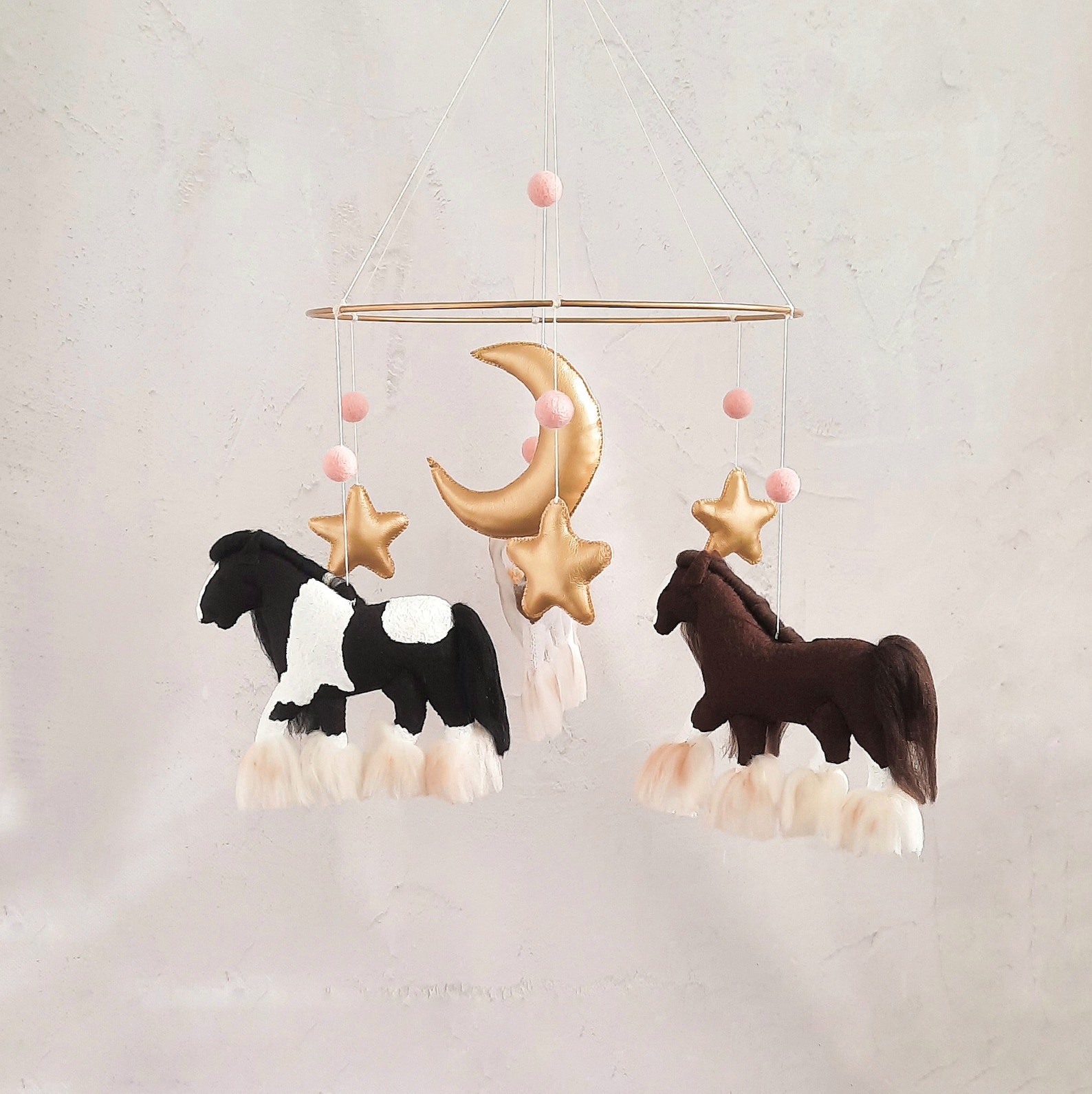 Horse Baby Mobile Horse Nursery Decor Horse Lover Gifts Etsy