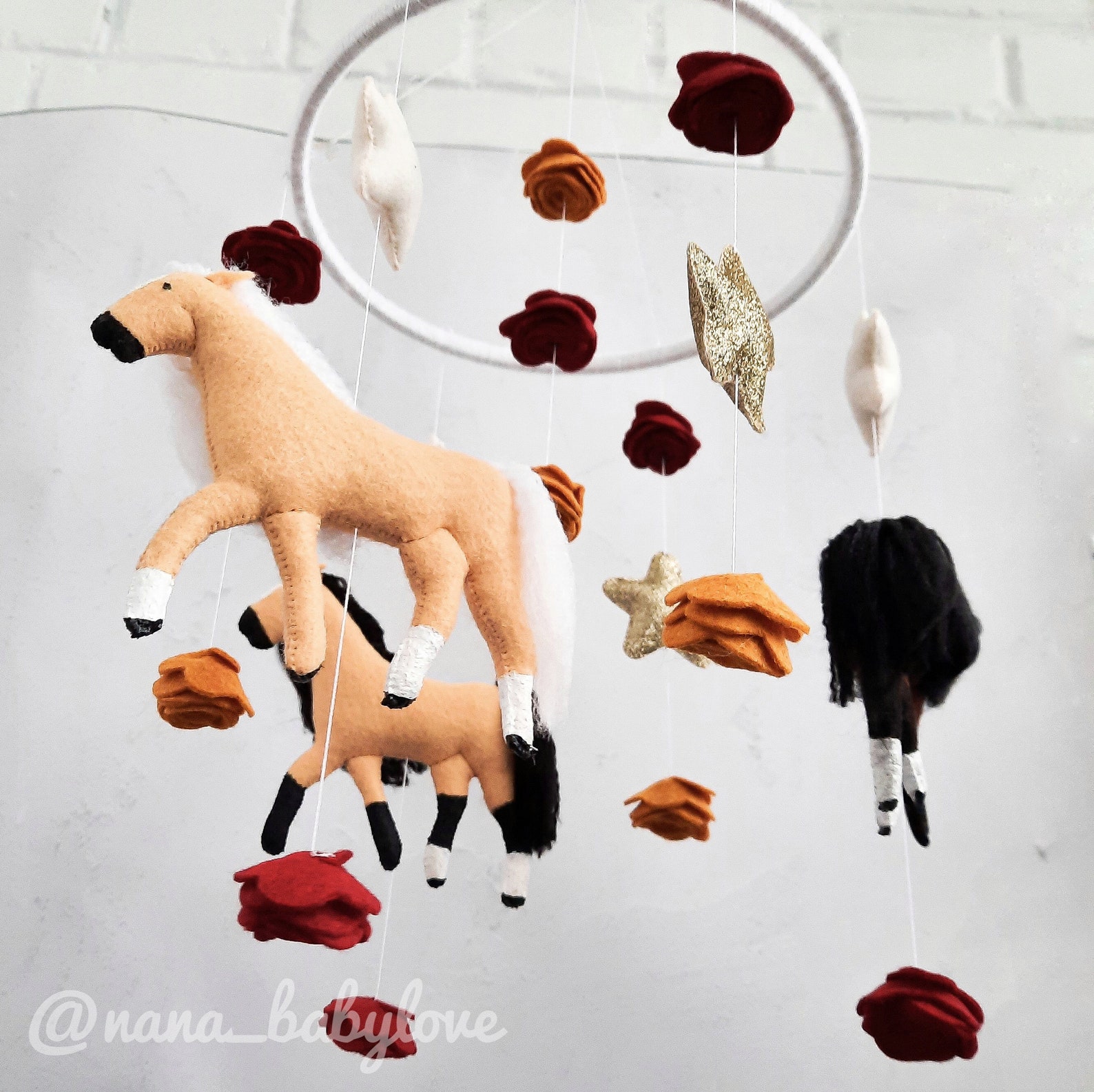 Horses Baby mobile Crib mobile horses Nursery decor Gift Etsy
