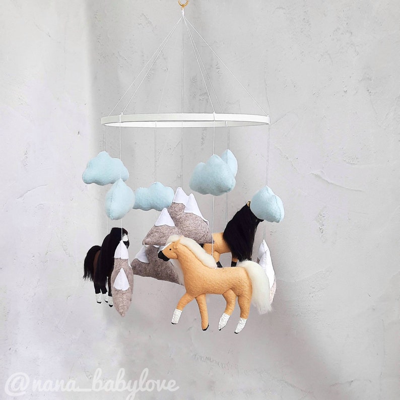 Horses Baby Mobile Crib Mobile Horses Nursery Decor Gift for Etsy