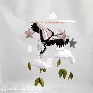 Crib mobile neutral  Crib mobile eagle  Brown eagle Nursery decor  Baby mobile eagle Personalized mobile