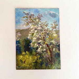 Original Oil Painting Small, Vintage Landscape, Painting on Canvas, Scenery