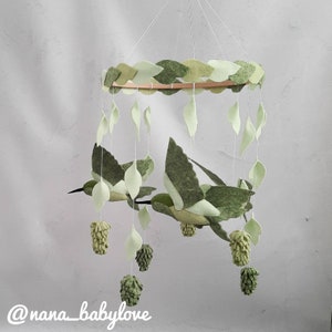 Baby mobile ,  crib mobile , nursery decor , crib mobile , newborn mobile ,  hummingbird mobile , green mobile
