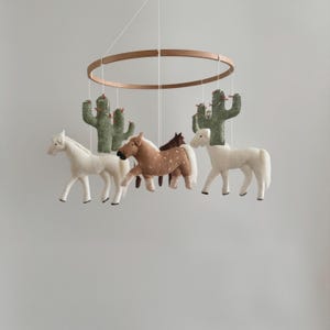 Custom baby mobile Horses  Baby mobile  Crib mobile horses  Nursery decor  Gift for baby  Crib mobile girl