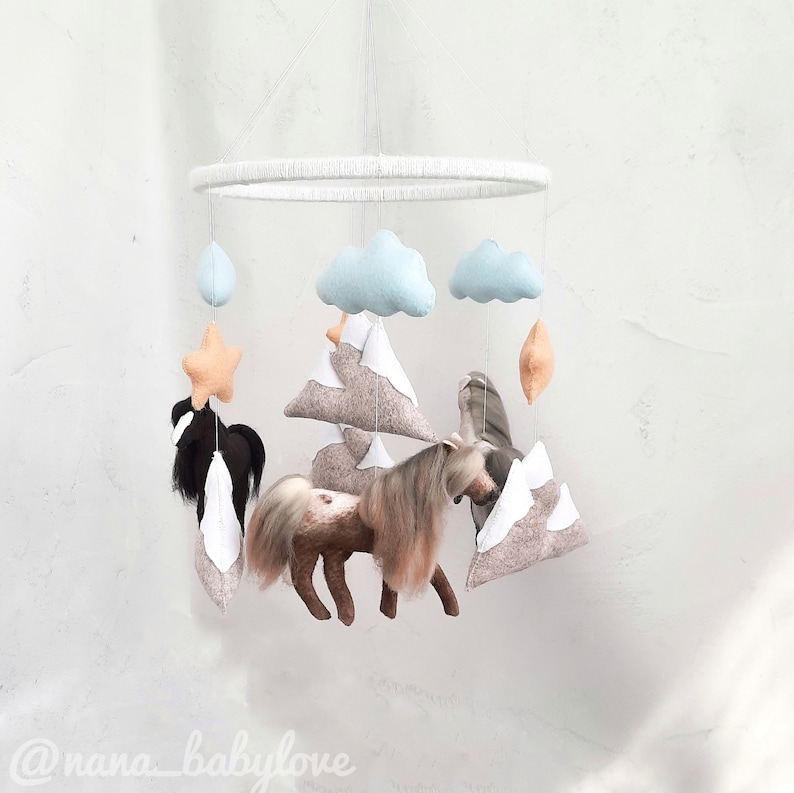 Horses Baby Mobile Crib Mobile Horses Nursery Decor Gift for Etsy
