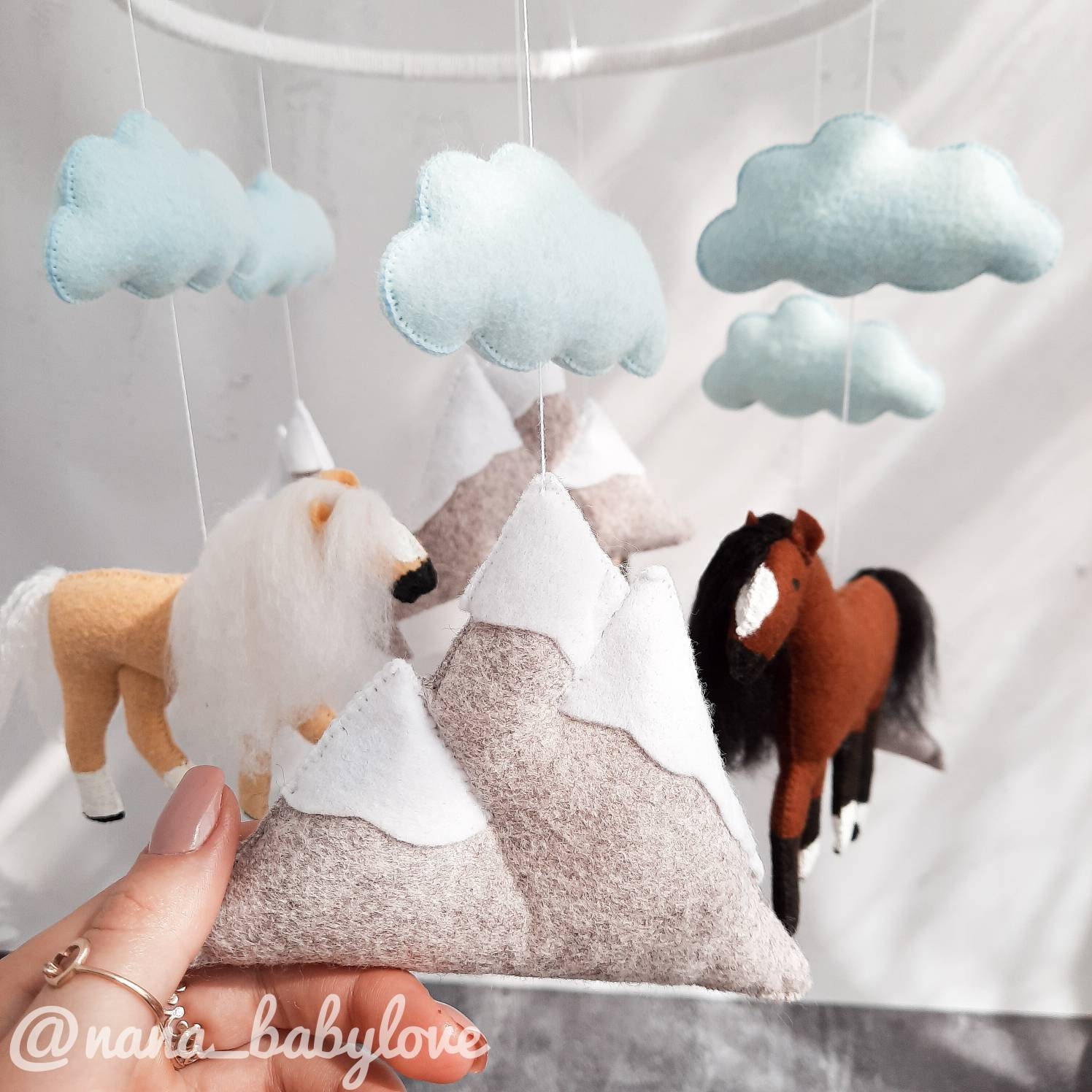Horses Baby mobile Crib mobile horses Nursery decor Gift Etsy