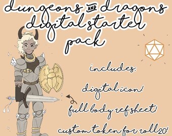 dungeons & dragons digital starter kit! (includes icon, token and full body ref!)