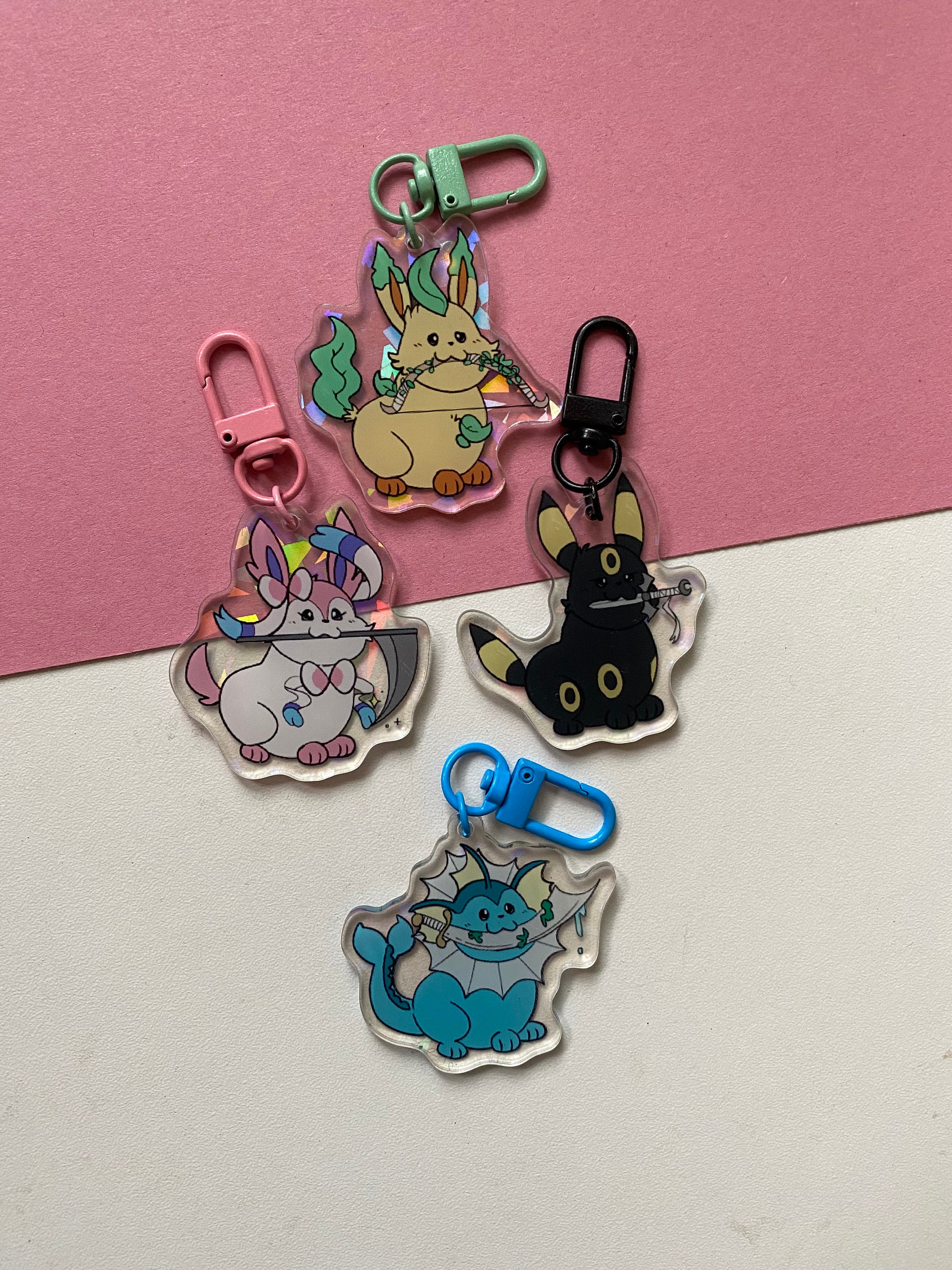 Eeveelutions Pokemon Acrylic Keychain – LompyArt