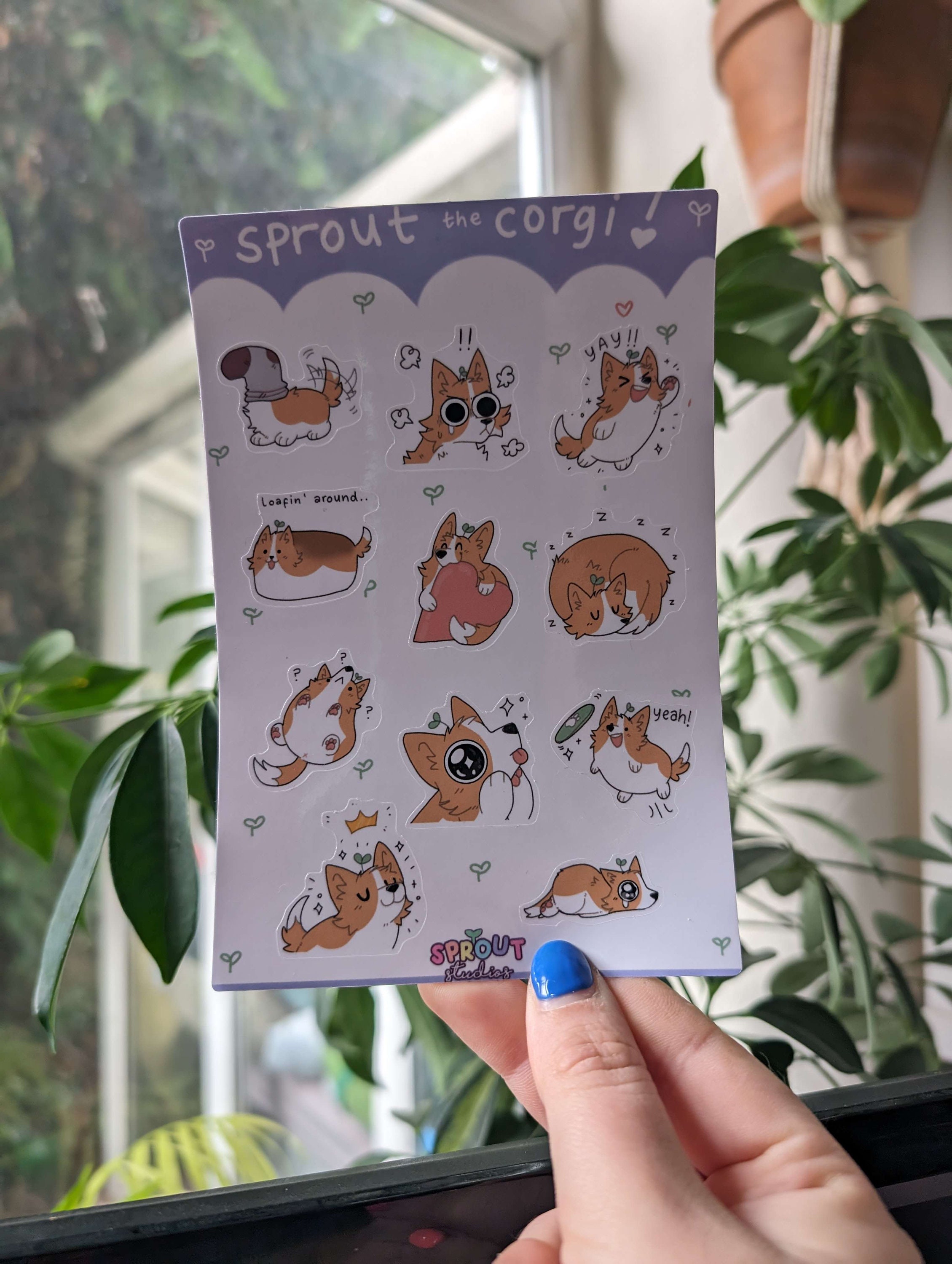 Sprout the Corgi Sticker Sheets! 6x4 Inch - Etsy UK