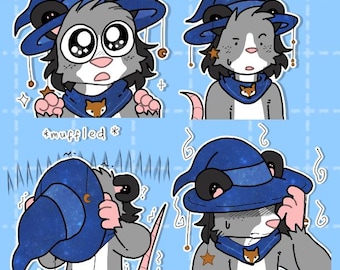 Aangepaste harige emotes: telegram, Discord, Twitch (digitaal bestand)