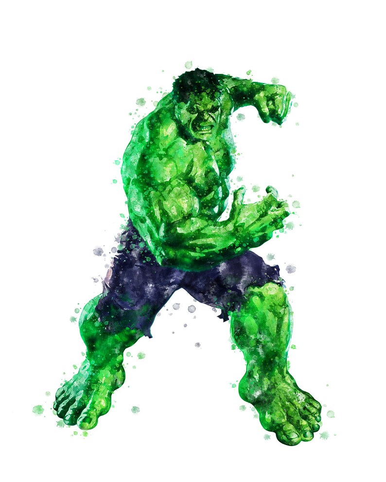 Superhero Hulk Print Avengers Superhero Art Print Hulk Etsy UK