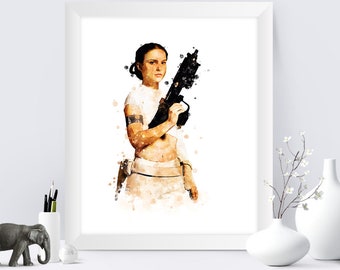 Star Wars Padme Amidala Print Star Wars Watercolor Painting Padme Amidala Poster Star Wars Printable Wall Decor Download Digital Print