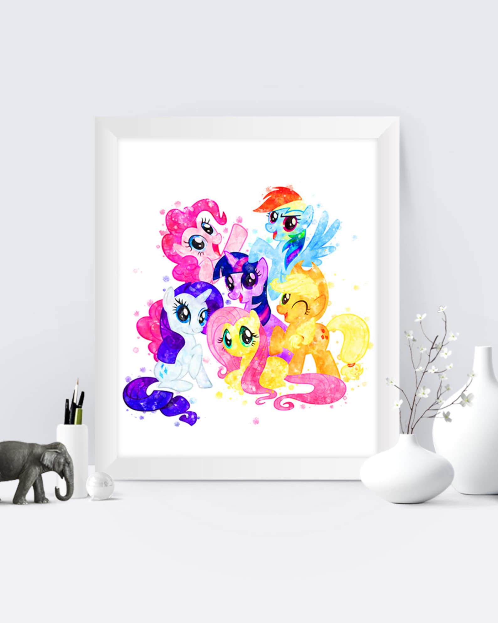 My Little Pony Watercolor Painting My Little Pony Art Print | Etsy