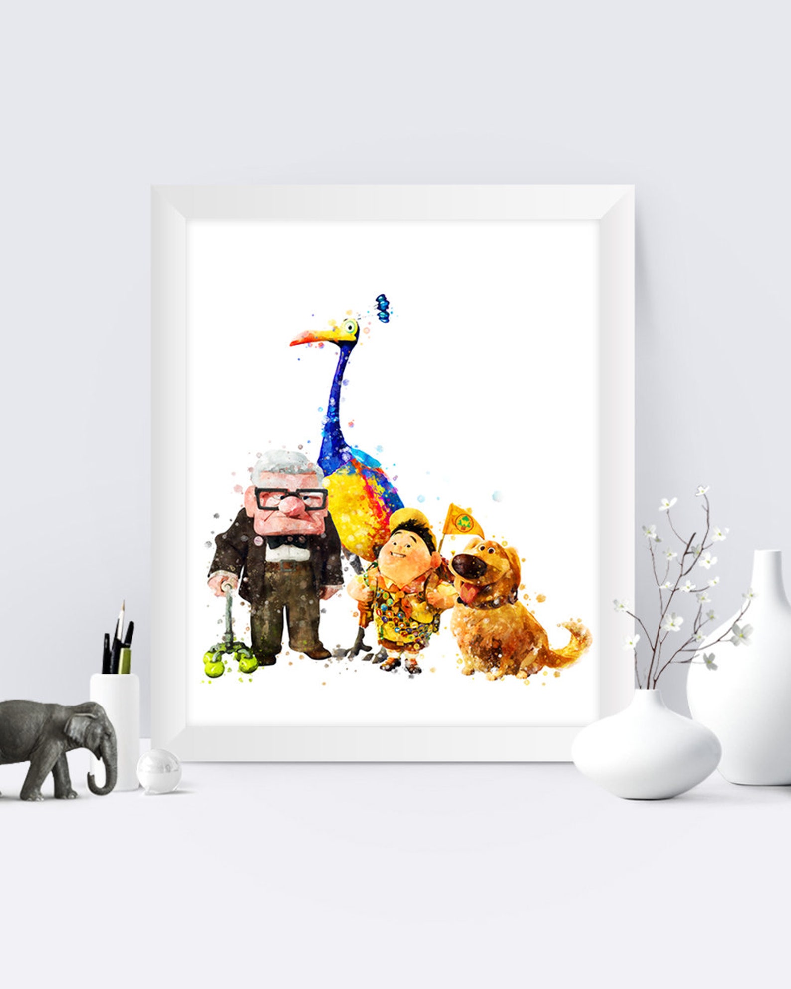 Disney up Print Movie Poster up Carl Russell Dug Kevin Etsy