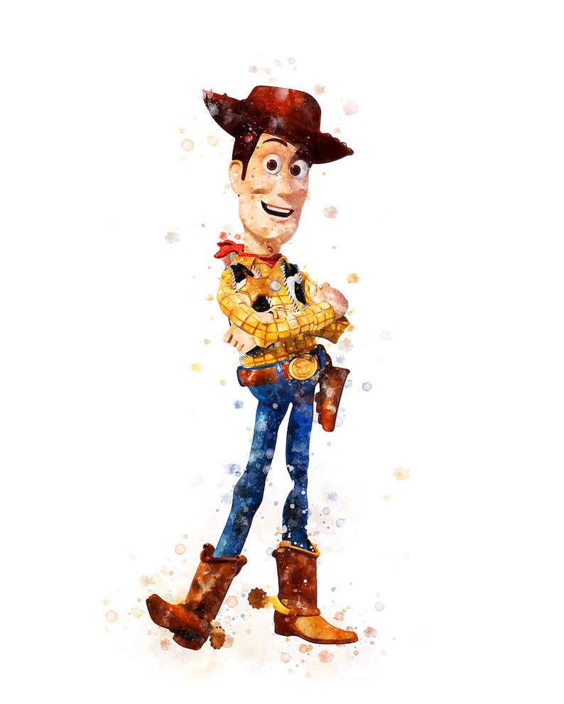 Toy Story Woody Watercolor Toy Story Painting Woody Art Prints Etsy