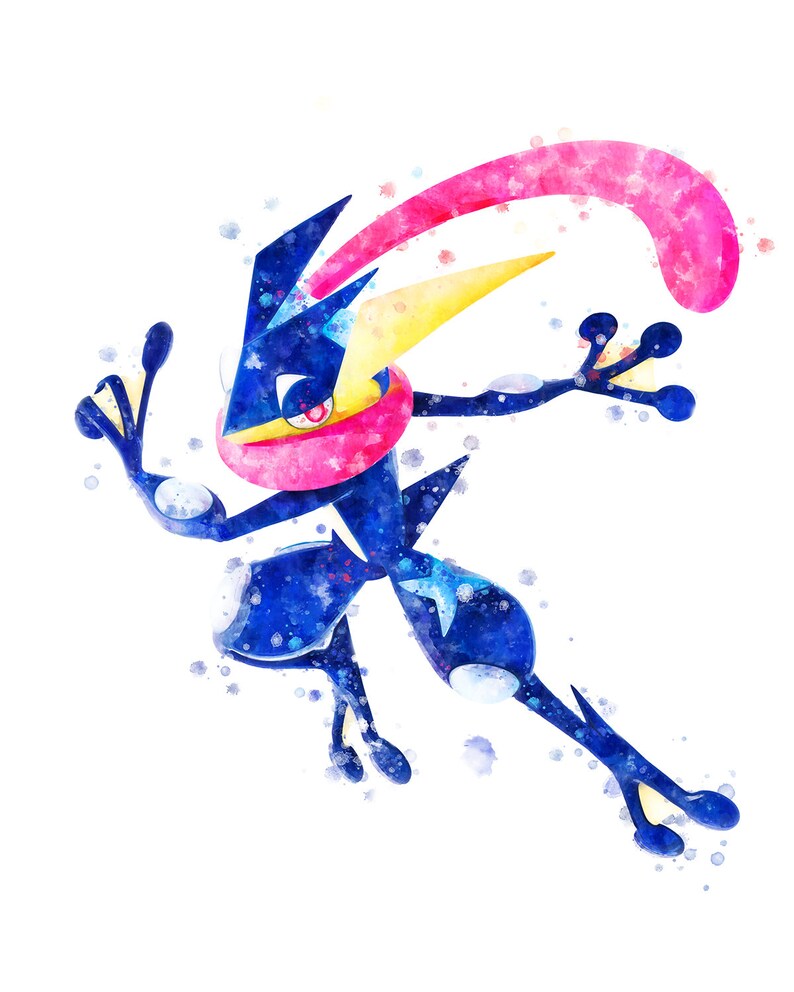 Pokemon Greninja Print Greninja Watercolor Pokemon Poster | Etsy