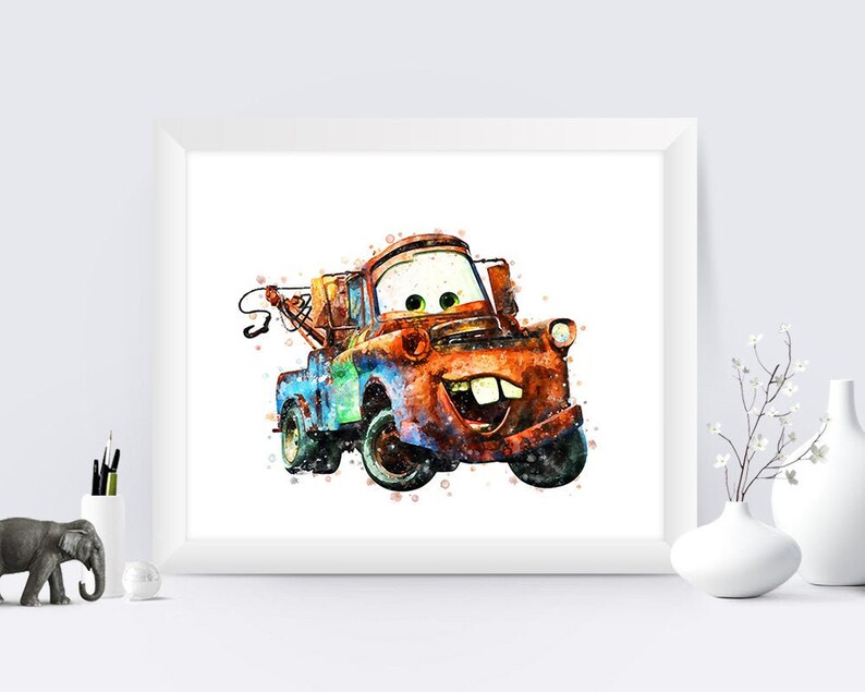 Tow Mater Print Wall Art Pixar Cars Mater Printable Art Disney | Etsy