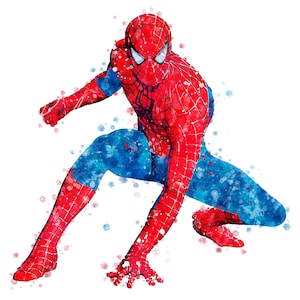 Spiderman Art Print Superhero Printable Avengers Marvel Watercolor ...