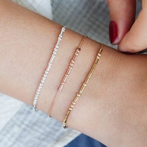 CUSTOM Dainty Morse Code Bracelet Personalized Morse Code Bracelet Custom Gift MAX 4 WORDS image 1