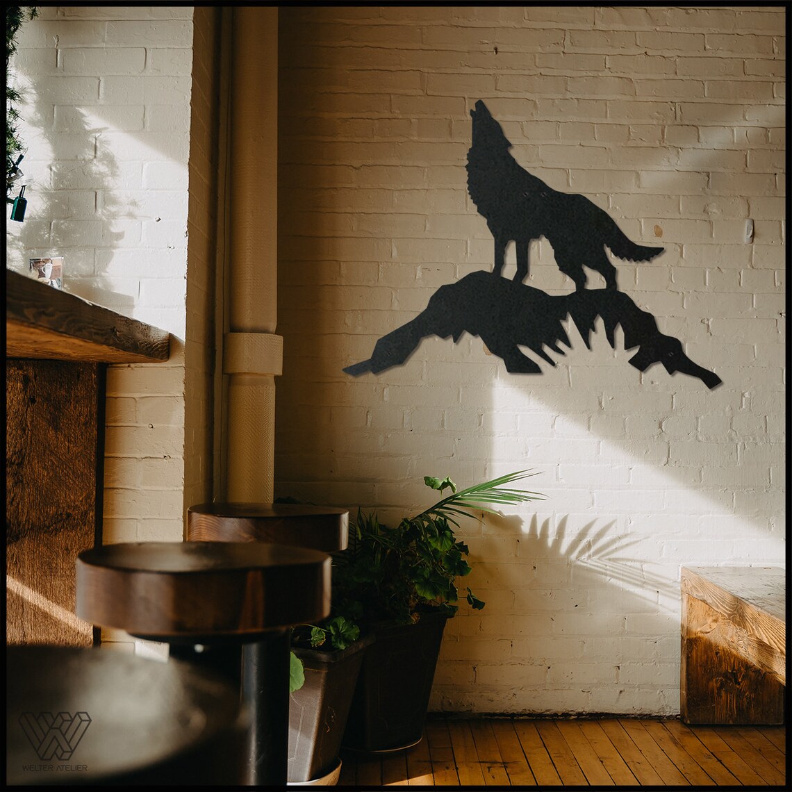 WOLF V.3 Wolf Metal Wall Art Wolf Decor Wolf Gifts Metal Etsy