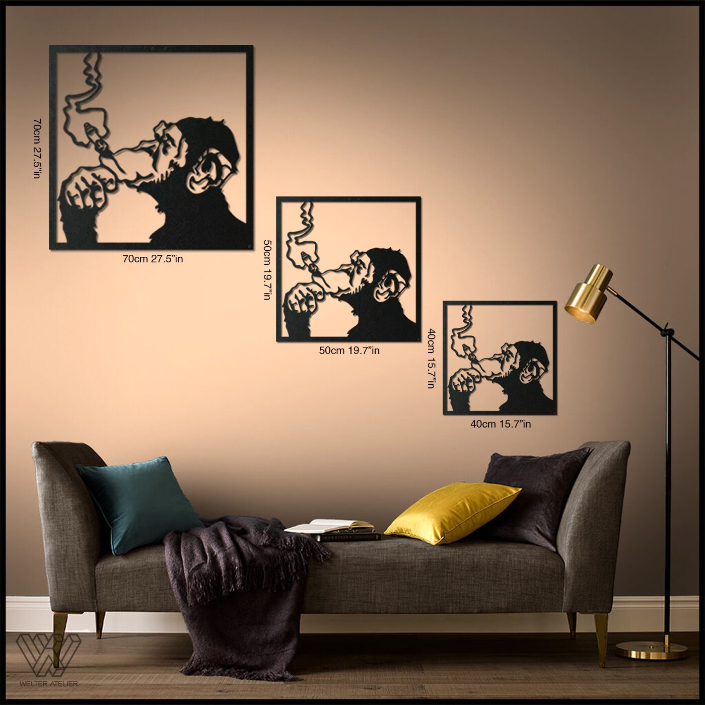 Welter's Monkey Metal Wall Art Metal Monkey Wall Art Etsy