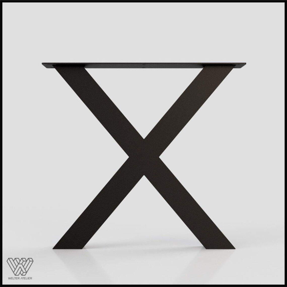 Xshaped Modern Metal Table Legs in 10 Colors Powder Coated Etsy