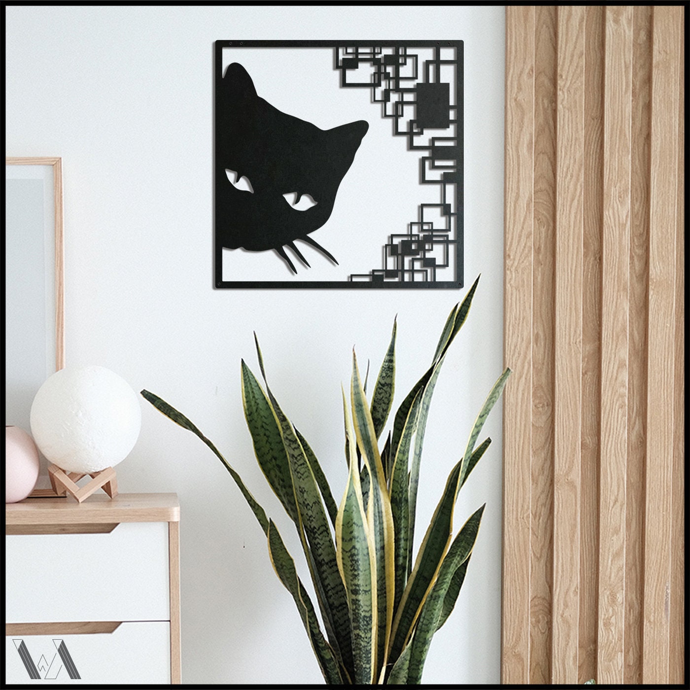 Cat v.3 Metal Cat Wall Art Livingroom Metal Cat Wall Decor Etsy