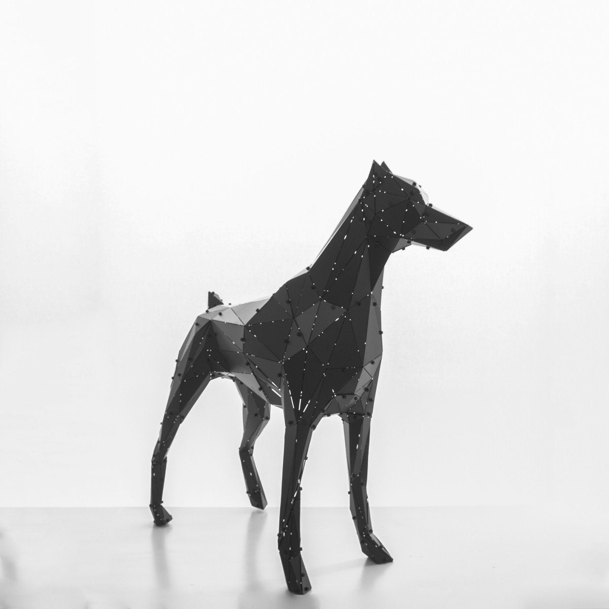 DOBERMAN Dog Metal Sculpture Garden Decor Farmhouse Metal | Etsy