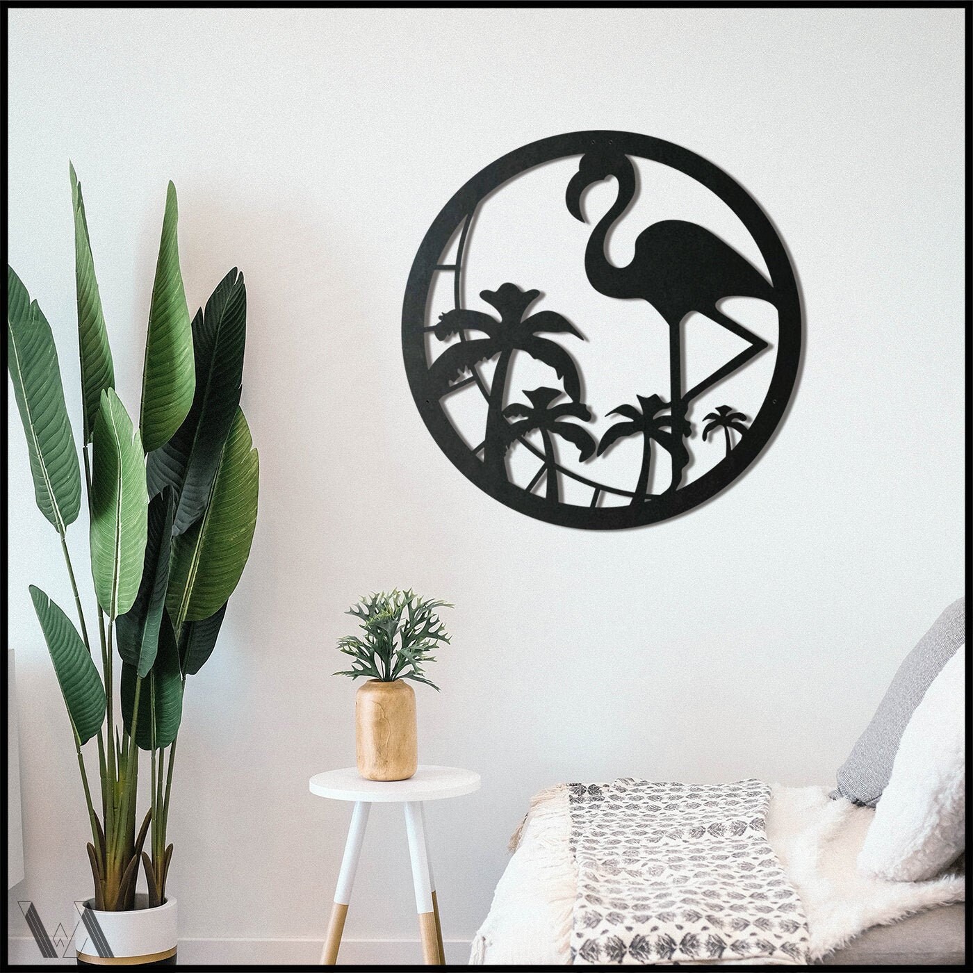FLAMINGO V.1 Metal Flamingo Wall Art Flamingo Metal Wall Etsy