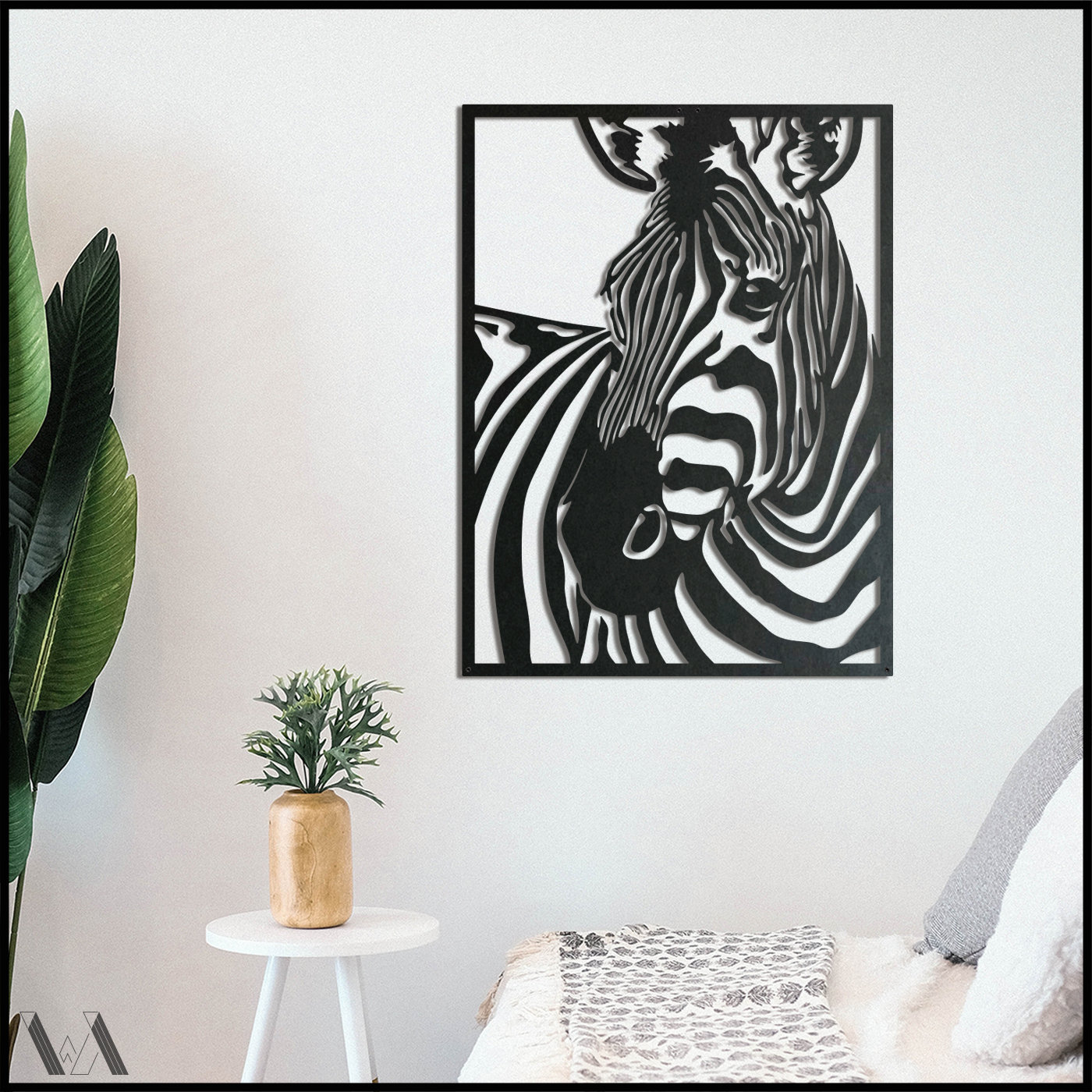 Zebra Metal Zebra Wall Art Livingroom Zebra Wall Decor Etsy