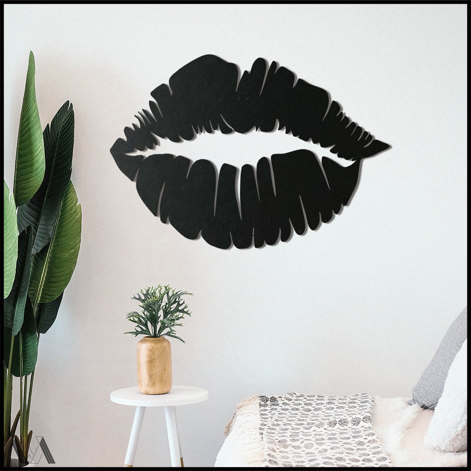 Lips Bedroom Lips Metal Wall Decor Livingroom Lips Metal Etsy