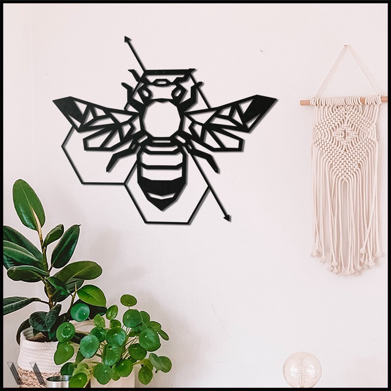 BEE Metal Bee Wall Decor Wall Ornaments Wall Accents Home Etsy