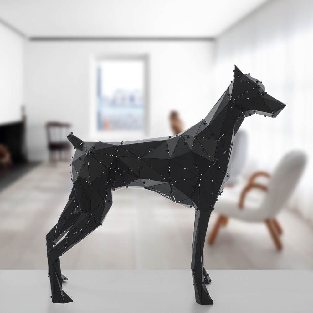 DOBERMAN Dog Metal Sculpture Garden Decor Farmhouse Metal Etsy