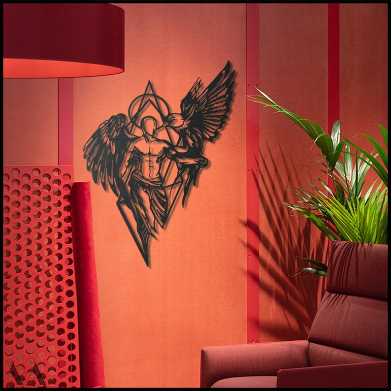 Angel Metal Angel Wall Art Livingroom Metal Wall Decor Etsy