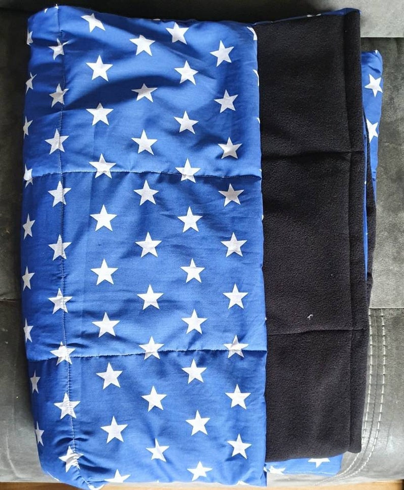 Blue star weighted blanket cotton blanket sensory bedding Etsy