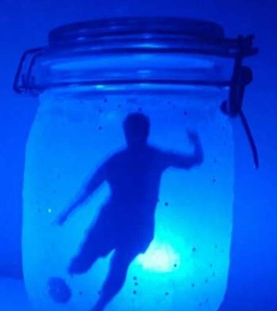 Football Night Light Mood Lighting Mason Jar Light Nursery Decor Sensory Gift Child S Bedroom Decor Personalised Name Sleeping Aid