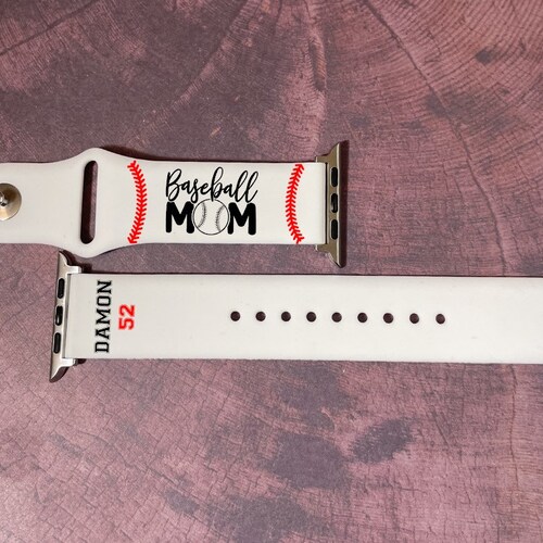 Personalized Baseball Watch Band Compatible With Apple Watch Etsy
