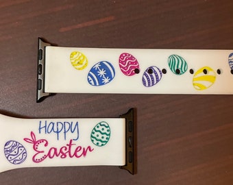 Smartwatch silicone bands, Easter watch bands, 42/44mm, 38/40mm, happy Easter, Easter items, Easter gifts, Easter, peeps,