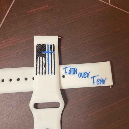 Smartwatch Silicone Bands Faith Over Fear Watch Bands Etsy