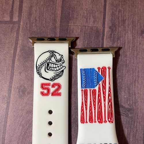 Smartwatch Silicone Bands Softball Watch Bands Softball Etsy