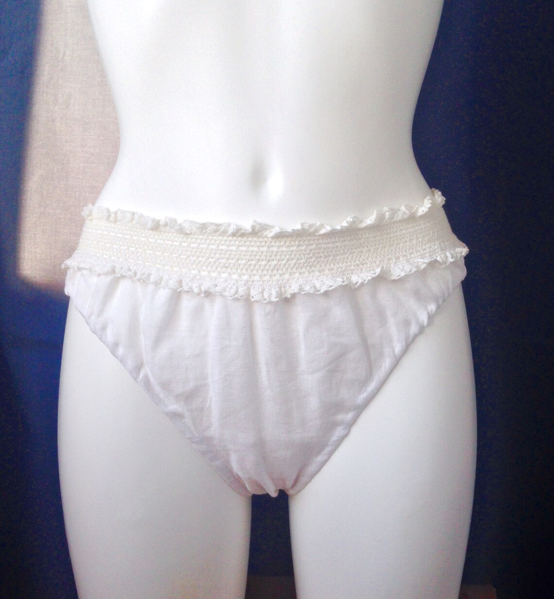 Linen Panties Linen Knickers Linen Lingerie White Panties Etsy