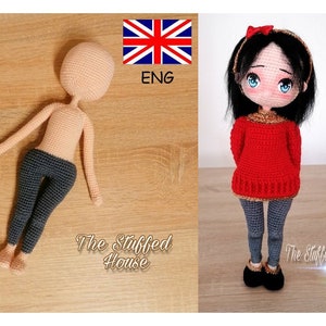 Amigurumi doll base pattern, amigurumi body pattern, pdf english, amigurumi pattern, instant download