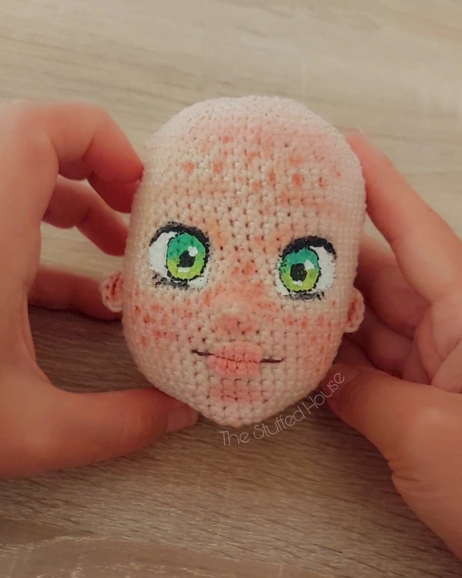 Amigurumi Doll Head Pattern in English Realistic Head for Etsy
