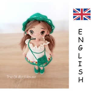 Amigurumi-Puppenmuster, Amigurumi-Kawaii-Puppe, gehäkelte Blumenpuppe, schöne Amigurumi, PDF-Englisch, Amigurumi-Muster, sofortiger Download