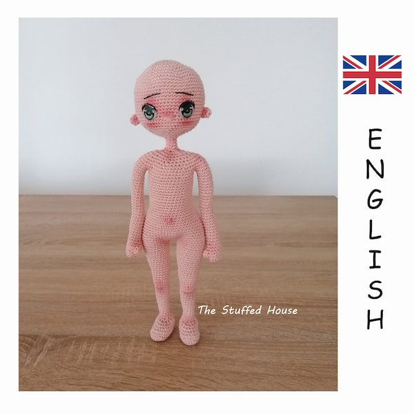 Molde para base de corpo de boneca amigurumi (PDF em inglês)
